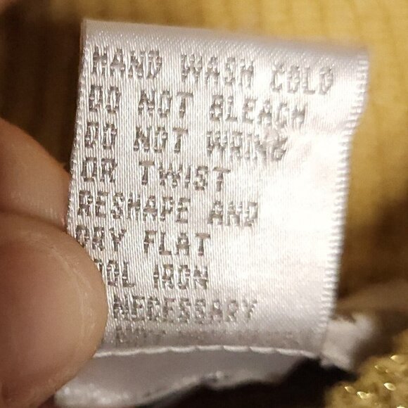 Vintage Dressbarn Gold Silver Sparkle Mock Neck Thin Sweater Large - Picture 5 of 5